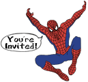 Spiderman invitation clip art 