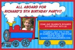 Train party invitations