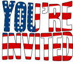 4th of july you're invited clipart