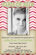 pink graduation invitation