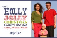 Holly Jolly Printable Christmas Card 