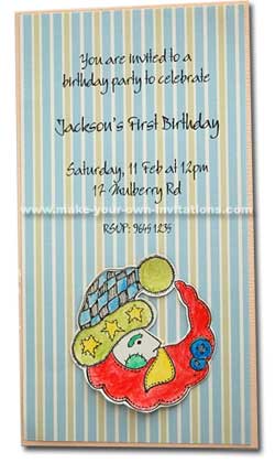 Jacksons 1st birthday invitation