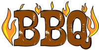 bbq in flames clipart