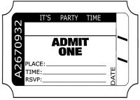 admit one ticket clip art