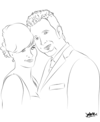 unique wedding thank you cards - create lines