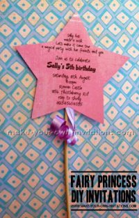 fairy princess invitations