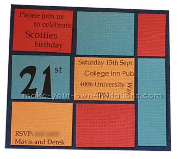 21st birthday invitation