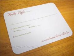 Simple Wedding Invitation RSVP card