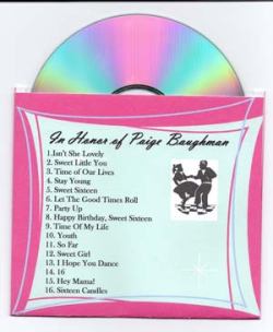 cd Sweet Sixteen Invitations
