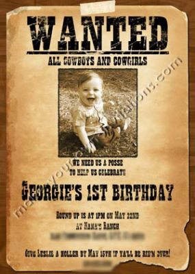 first birthday invite