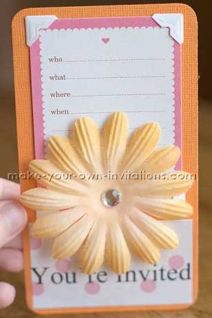 invitation cards for birthday. Orange Invitation Card