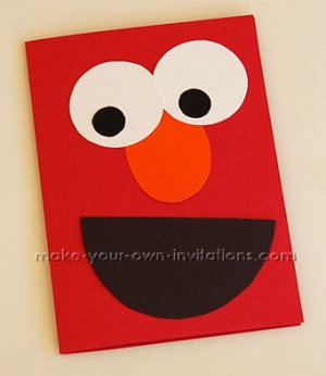 Make Elmo Invitations