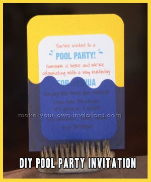 How to make Pool Party Invitations