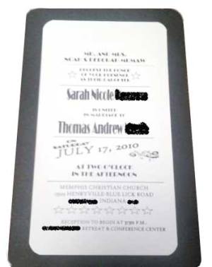 Film Wedding Invitation examples