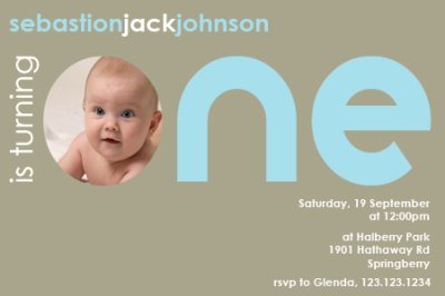 first birthday photo invitation