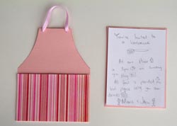 create Apron Invitation insert