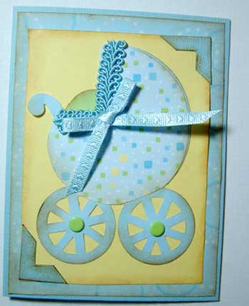 carriage baby shower  invitation card