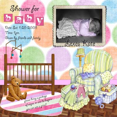    Baby Announcements on Digital Baby Shower Invitations