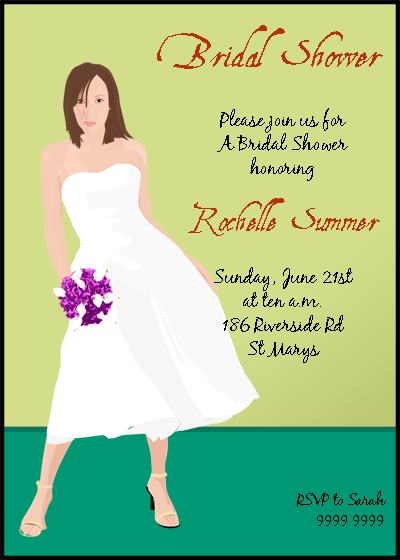 Bridal shower invitation wording examples 