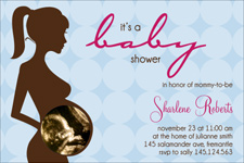 Ultrasound invitation for baby showers