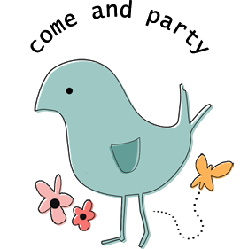 come pary birdie invitation clipart