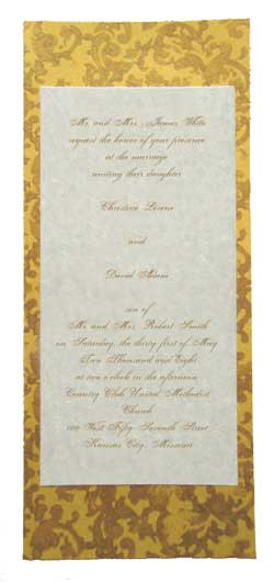 custom wedding invitations in gold