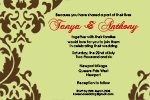 wedding invitation design 1 - damask