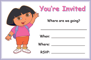 Birthday Party Invitations Templates on Dora Birthday Invitations   This Dora Party Invitation Idea Rocks