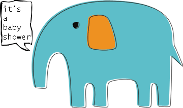 blue elephant clipart baby shower