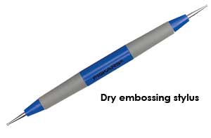 dry embossing stylus