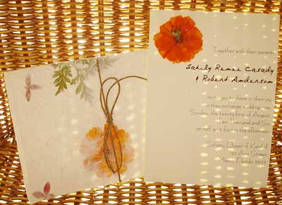 Pressed flowers invitations 2