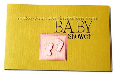 Double Baby Shower Invitations on Homemade Baby Shower Footprint Invitation Ideas