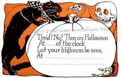 vintage printable halloween invitation