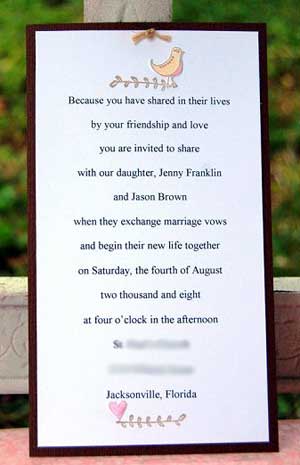 Simple Wedding Invitation