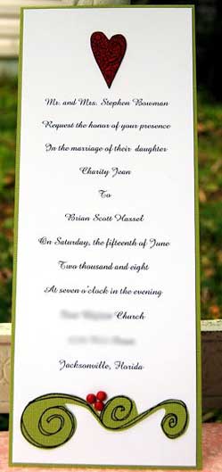 stamped wedding invitations
