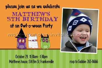 Owl-o-ween Invitation