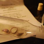 Wedding invitations in a bottle
