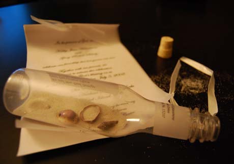 Wedding Invitations in a bottle set