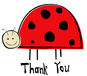 lady bug thank you clip art