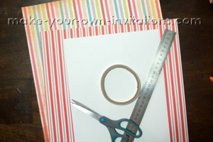 DIY circus invitation supplies