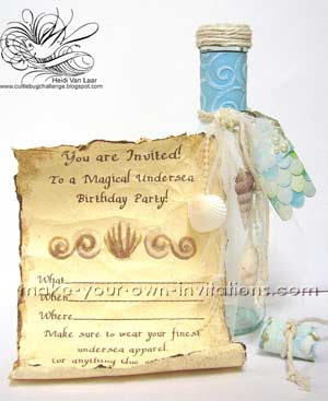  Mermaid Birthday Party on These Invitations Were Made For An Underwater   Mermaid Themed Party