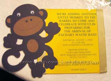 Monkey Baby Shower Invitations