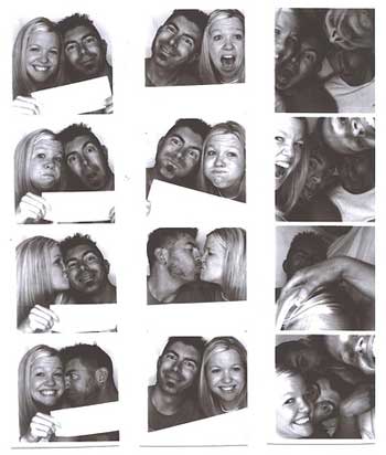 A bunch of photobooth strips
