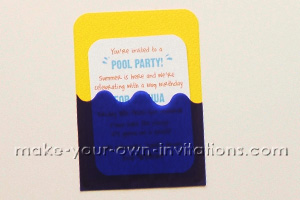 completed pool party invitation