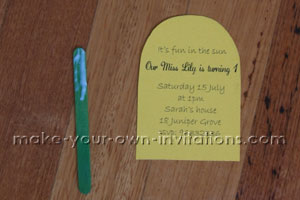 completed popsicle invitations