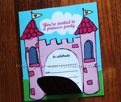 printable princess party invitations