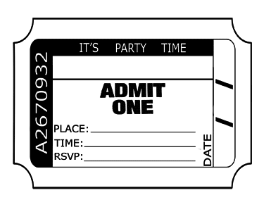 admit one circus invitations