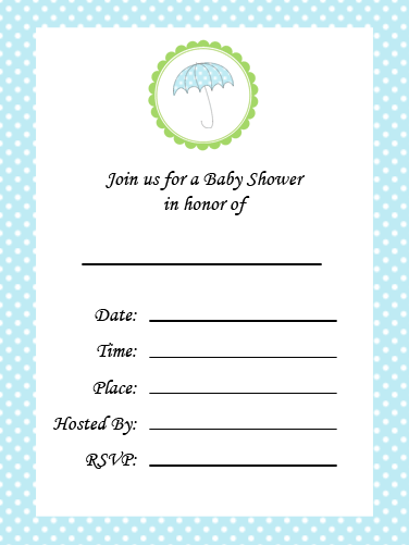 printable baby shower invitations for a boy