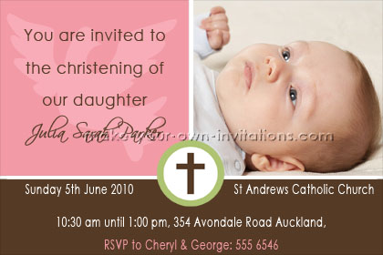 Design   House on For Your Childs Christening This Photo Invitation Is Customizable For