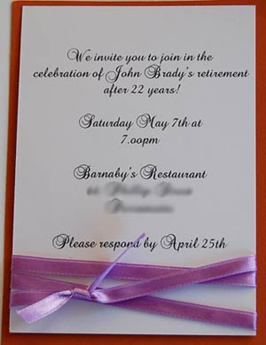 Retirement Party Invitations on Retirement Invitation After 22 Years